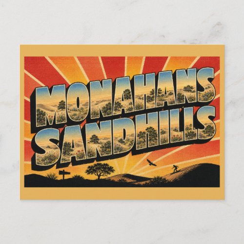 Monahans Sandhills TX Dunes Shin Oak Art Postcard