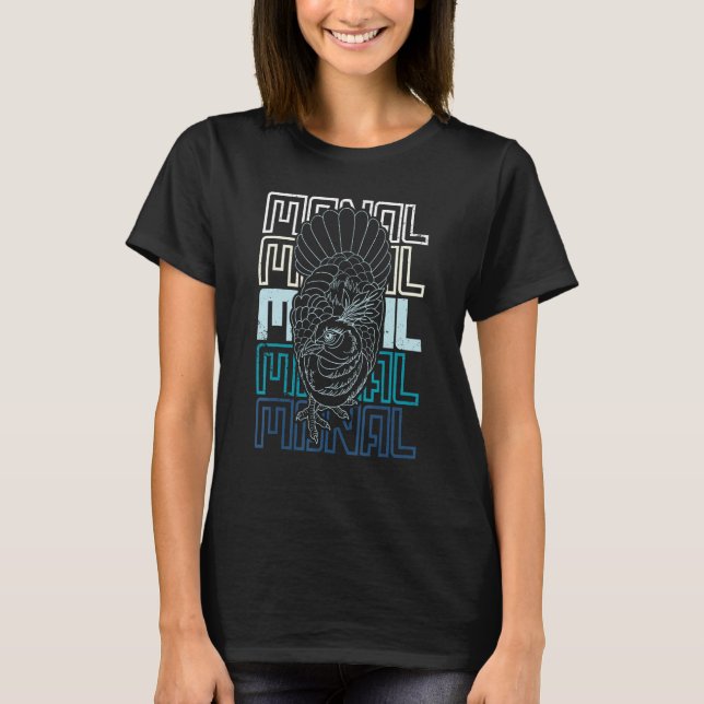 Monal national birds Nepal India Impeyan pheasant  T-Shirt (Front)