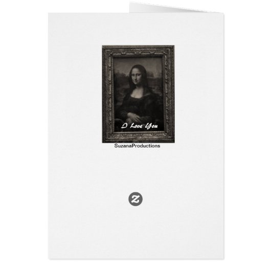 Monalisa Mona Lisa Valentine Anniversary Love Card (Back)