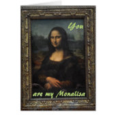 Monalisa Mona Lisa Valentine Anniversary Love Card (Front)