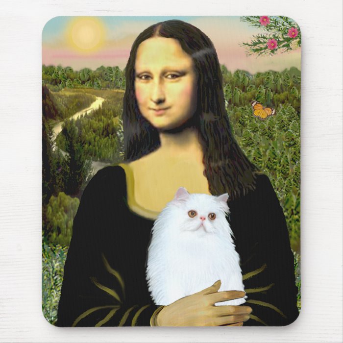 MonaLisa   White Persian kitten #49 Mouse Pad