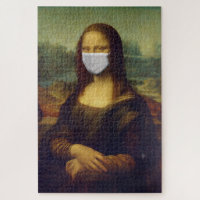 Monalisa with mask very difficult 1014 pieces jigsaw puzzle