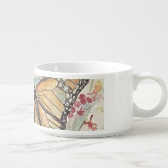 Monarch and Milkweed Bowl (Left)