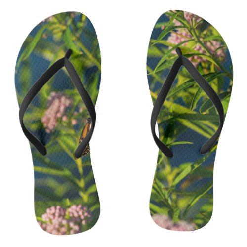 Monarch And Milkweed Flip Flops