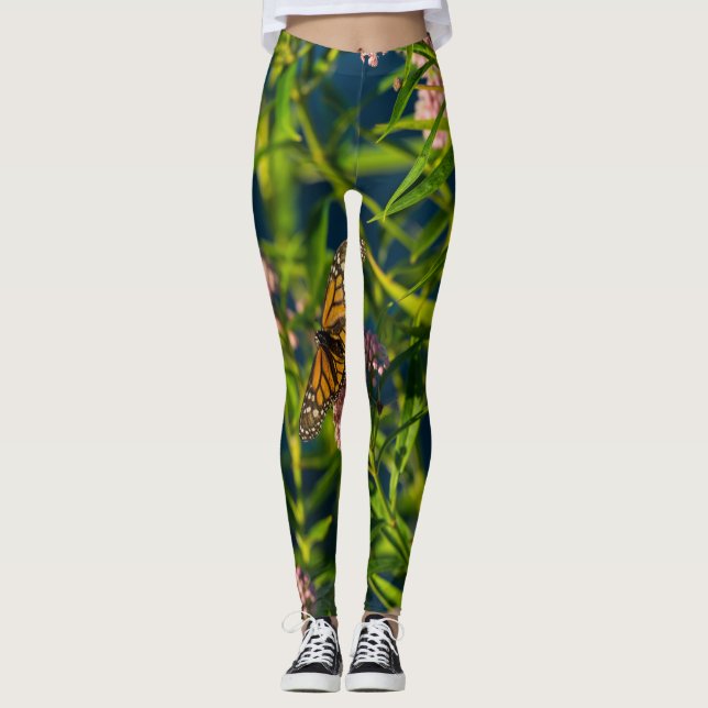 Monarch And Milkweed Leggings (Front)