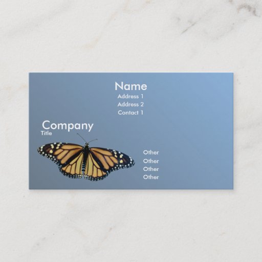 Customizable Monarch Business Cards