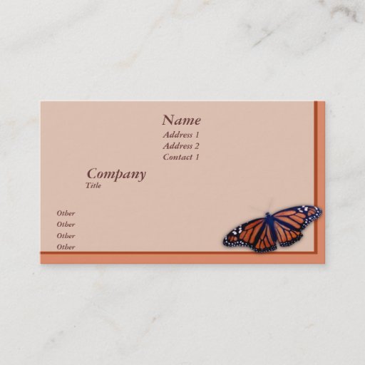 Customizable Monarch Business Card Templates