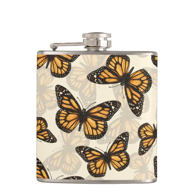 Monarch butterfles flask (Front)