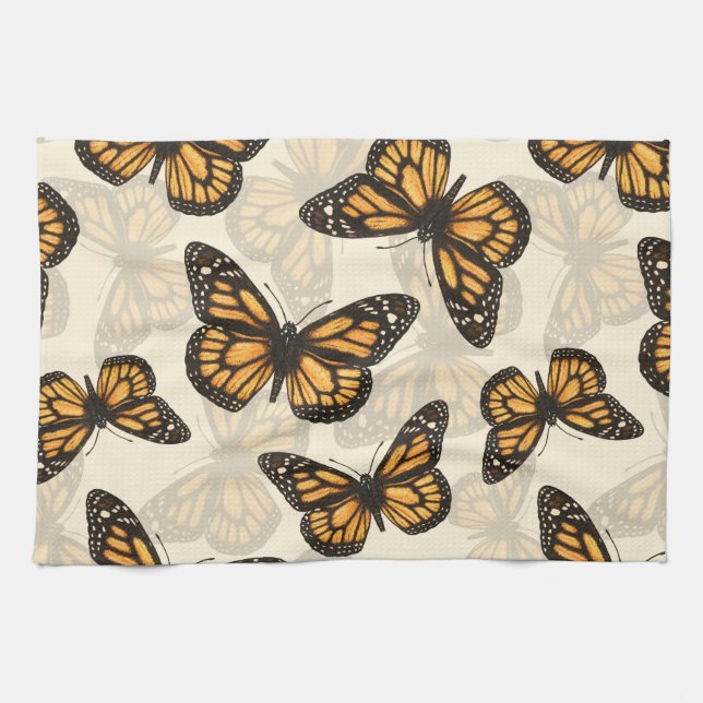 Monarch butterfles kitchen towel (Horizontal)