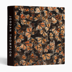 Monarch Butterflies   Add Your Name 3 Ring Binder
