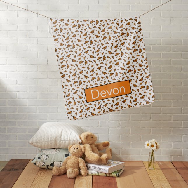 Monarch butterflies  baby blanket (In Situ)