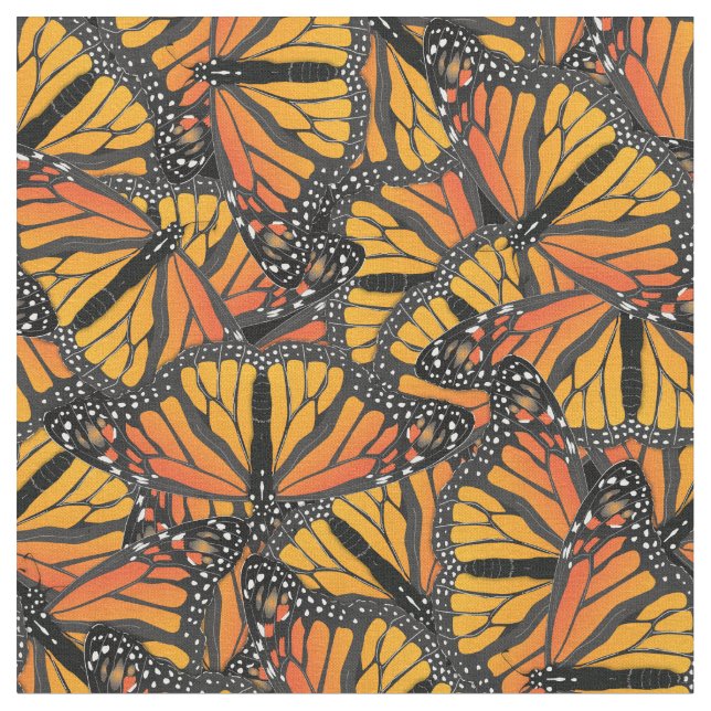 Monarch Butterflies Butterfly Fabric (Close Up)