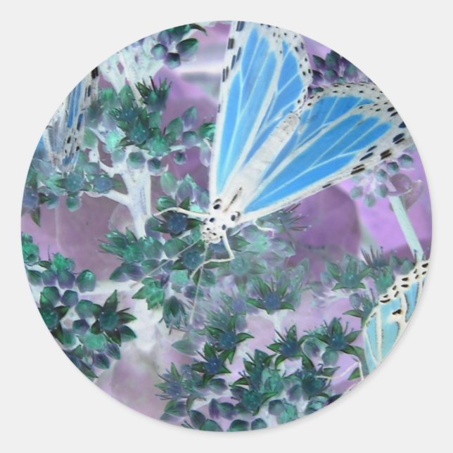 Monarch Butterflies Classic Round Sticker (Front)