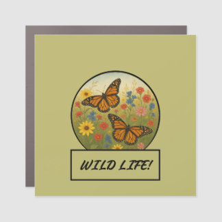 Monarch Butterflies Dark Khaki Car/Truck Magnet