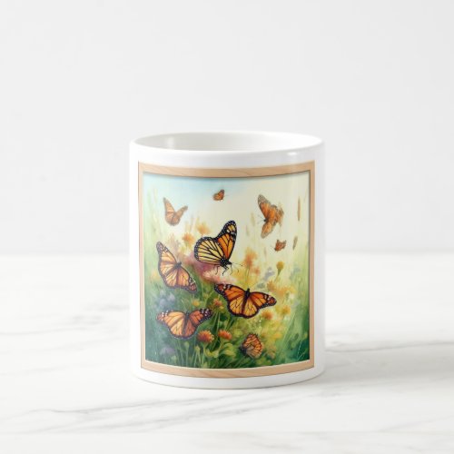 Monarch Butterflies in the Meadow REF272 _ Waterco Coffee Mug