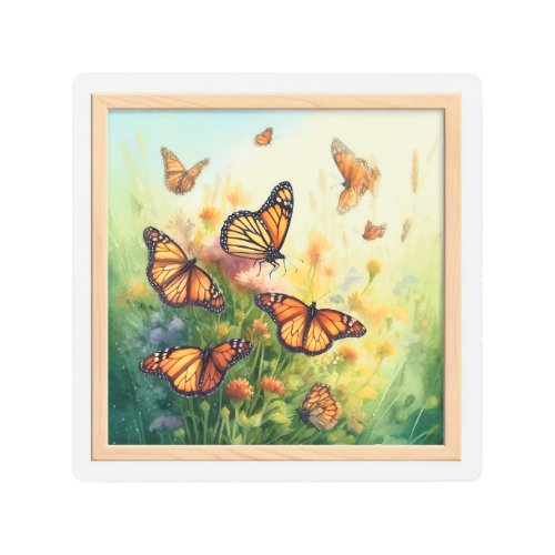 Monarch Butterflies in the Meadow REF272 _ Waterco Metal Print