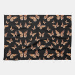 Monarch Butterflies on Black Kitchen Towel