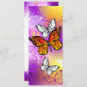 Monarch Butterflies on Purple Background (Front/Back)