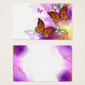 Monarch Butterflies on Purple Background (Front & Back)