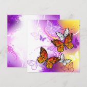 Monarch Butterflies on Purple Background (Front/Back)