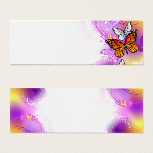 Monarch Butterflies on Purple Background (Front & Back)