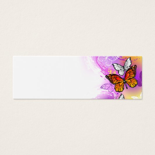Monarch Butterflies on Purple Background (Front)