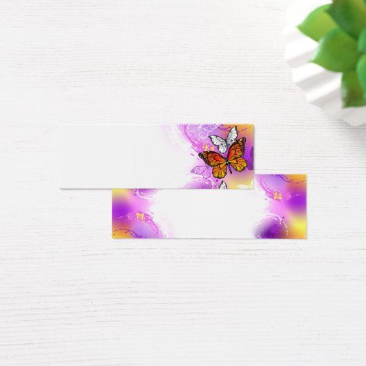 Monarch Butterflies on Purple Background (Desk)