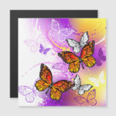 Monarch Butterflies on Purple Background (Front/Back)