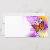 Monarch Butterflies on Purple Background (Front)