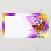 Monarch Butterflies on Purple Background (Front/Back)