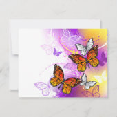 Monarch Butterflies on Purple Background (Front)