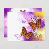 Monarch Butterflies on Purple Background (Front/Back)