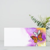 Monarch Butterflies on Purple Background (Standing Front)