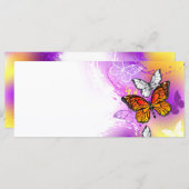 Monarch Butterflies on Purple Background (Front/Back)