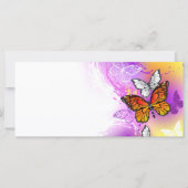 Monarch Butterflies on Purple Background (Front)