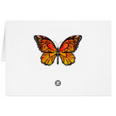 Monarch Butterflies on Purple Background Cards (Back Horizontal)