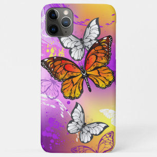 Monarch Butterflies on Purple Background iPhone 11 Pro Max Case
