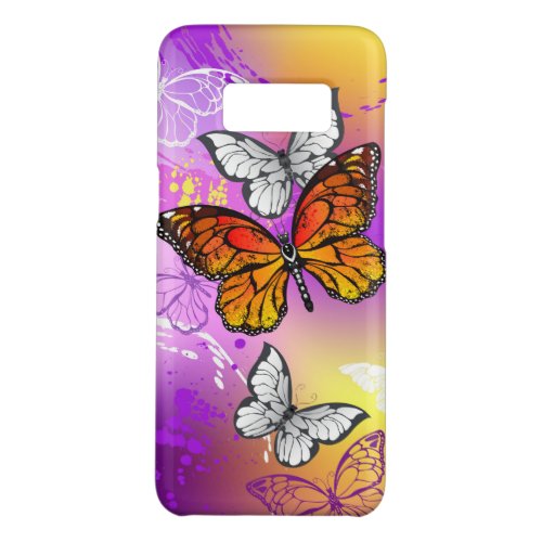 Monarch Butterflies on Purple Background Case_Mate Samsung Galaxy S8 Case