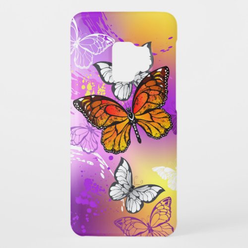 Monarch Butterflies on Purple Background Case_Mate Samsung Galaxy S9 Case