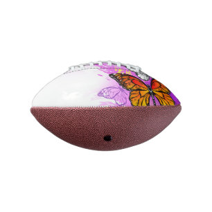 Monarch Butterflies on Purple Background Football