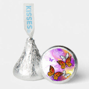 Monarch Butterflies on Purple Background Hershey®'s Kisses®