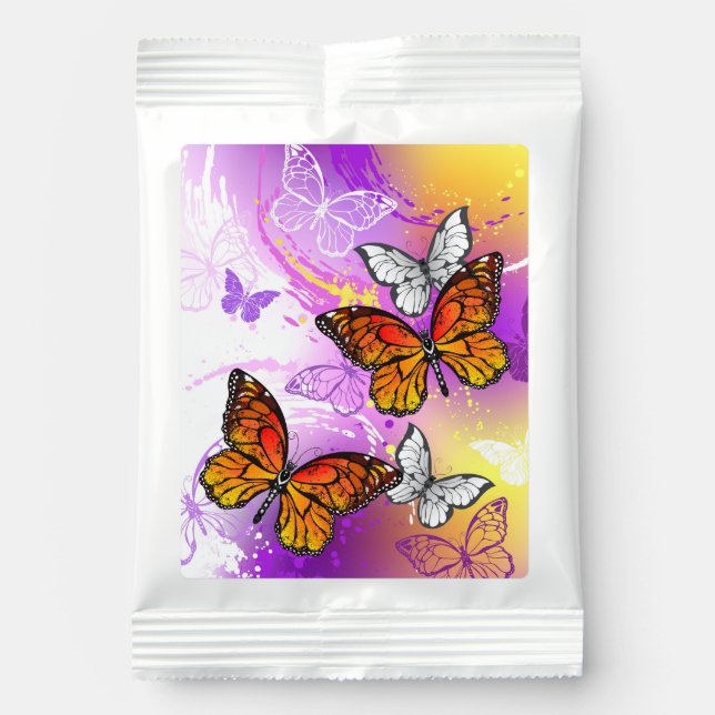 Monarch Butterflies on Purple Background Lemonade Drink Mix (Front)
