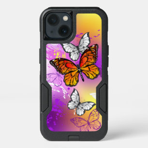 Monarch Butterflies on Purple Background iPhone 13 Case