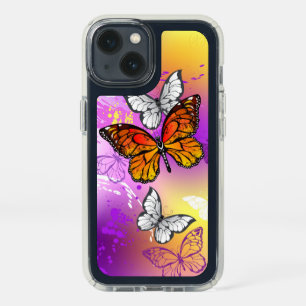 Monarch Butterflies on Purple Background Speck iPhone 13 Case