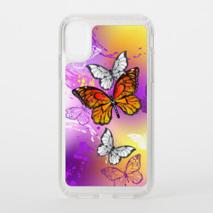 Monarch Butterflies on Purple Background Speck iPhone XR Case
