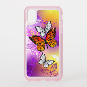 Monarch Butterflies on Purple Background Speck iPhone XS Case