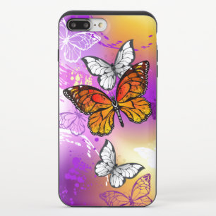 Monarch Butterflies on Purple Background iPhone 8/7 Plus Slider Case