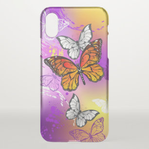 Monarch Butterflies on Purple Background iPhone XS Case