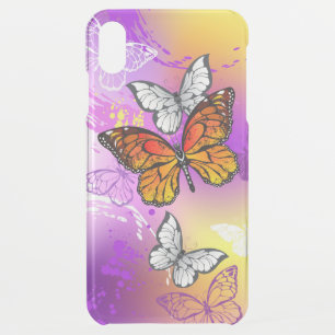 Monarch Butterflies on Purple Background iPhone XS Max Case