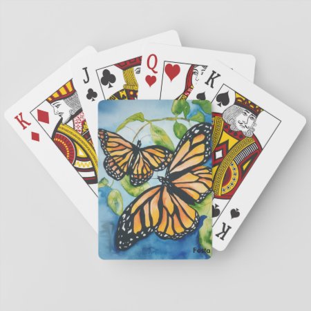 Monarch Butterflies Playing Cards